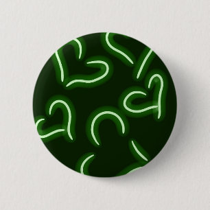 Neon Hearts Green Button