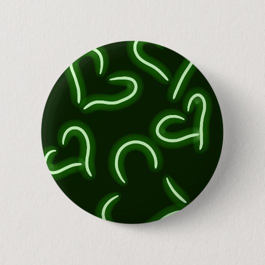 Neon Hearts Green Button (Vorderseite)
