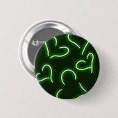 Neon Hearts Green Button (Vorne & Hinten)