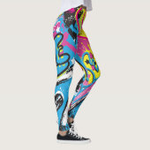 Neon Hearts: Grunge Girl Pattern Leggings (Rechts)