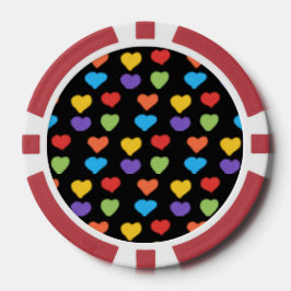 Neon Hearts Poker Chips (Multi)