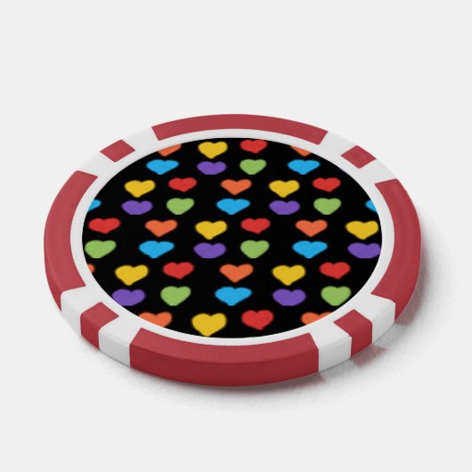 Neon Hearts Poker Chips (Multi) (Einzeln)