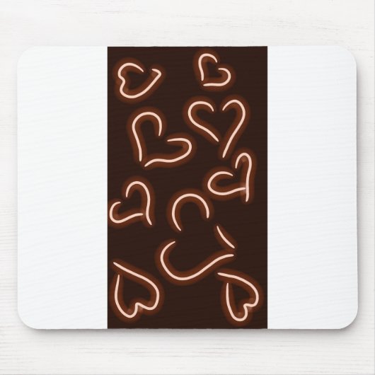 Neon Hearts Red Mousepad (Vorne)