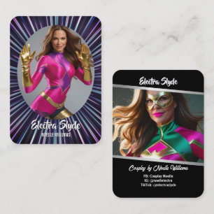 Neon-Held-Glow-Coscards-Cosplay-Sammelkarten Visitenkarte