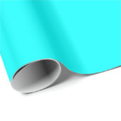 Neon hellblau 00ffff geschenkpapier (Rolleneckpunkt)