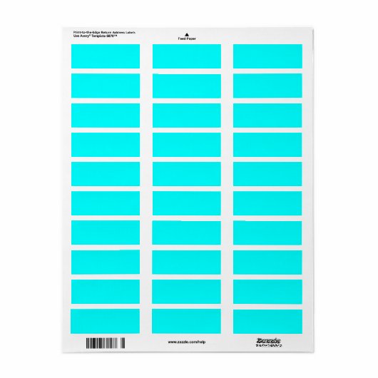 Neon hellblauer Hex Code 00ffff (Vorne)