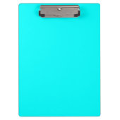 Neon hellblauer Hex Code 00ffff Klemmbrett (Vorderseite)