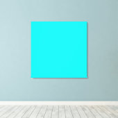 Neon hellblauer Hex Code 00ffff Leinwanddruck (Insitu (Holzboden))