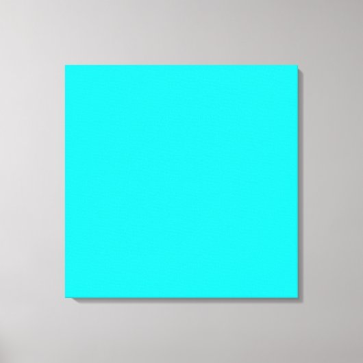 Neon hellblauer Hex Code 00ffff Leinwanddruck (Vorderseite)