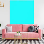 Neon hellblauer Hex Code 00ffff Leinwanddruck (Insitu (Wohnzimmer))