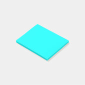 Neon hellblauer Hex Code 00ffff Post-it Klebezettel (angewinkelt)