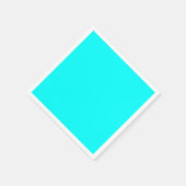 Neon hellblauer Hex Code 00ffff Serviette (Ecke)