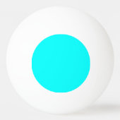 Neon hellblauer Hex Code 00ffff Tischtennisball (Vorderseite)