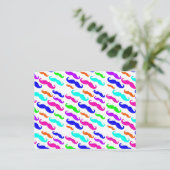 Neon helle Farben Schnüre Postkarte (Stehend Vorderseite)