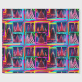 NEON, Helle, fluoreszierende TREEZY Ferien Wraps Geschenkpapier (Flach)