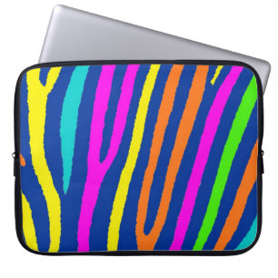 Neon helle Zebrastreifen bunte Laptop-Hülle Laptopschutzhülle