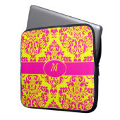 Neon-helles Gelb Laptopschutzhülle (Vorderseite Links)