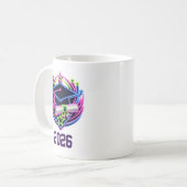 Neon-Helligkeit Abschluss-Logo Kaffeetasse (Vorderseite Links)