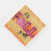 Neon Herbst Farbe anpassen Serviette (Ecke)