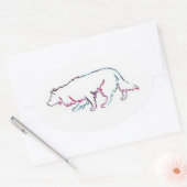 Neon Herd~Border Collie Sticker (Umschlag)