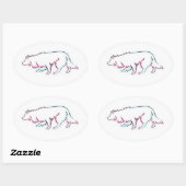 Neon Herd~Border Collie Sticker (Blatt)