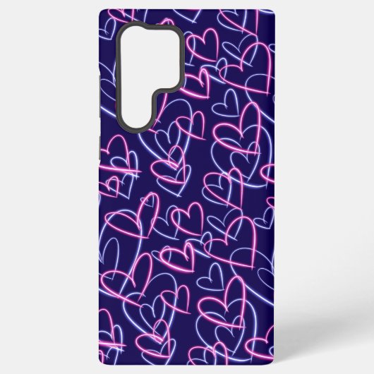 Neon-Herzen Samsung Galaxy Hülle (Rückseite)