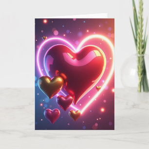 Neon Herzliches Muttertagskarten-Design Karte