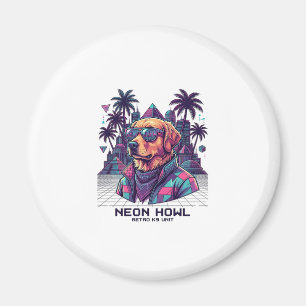 Neon Heul Retro K9 Einheit Hunde Sonnenbrille Palm Magnet