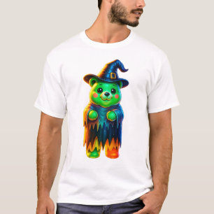 Neon-Hexenbär Halloween T-Shirt