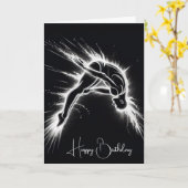 Neon High Diver on Black Karte (Gelbe Blume)