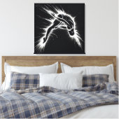 Neon High Diver on Black Leinwanddruck (Insitu (Schlafzimmer))