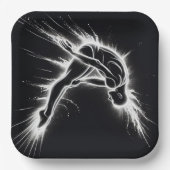 Neon High Diver on Black Pappteller (Vorderseite)