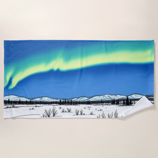 Neon Himmel Strandtuch (Vorderseite)