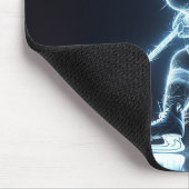 Neon Hockey Player auf Eis Mousepad (Ecke)