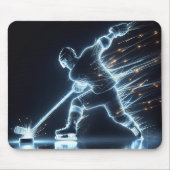 Neon Hockey Player auf Eis Mousepad (Vorne)