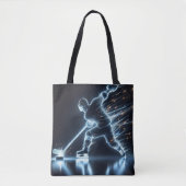 Neon Hockey Player auf Eis Tasche (Vorderseite)