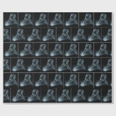 Neon Hockey Player On Ice Geschenkpapier (Flach)