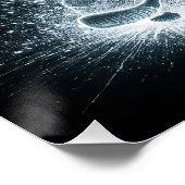 Neon Hockey Player On Ice Poster (Ecke)