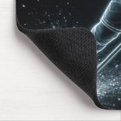 Neon-Hockeyspieler auf Eis Mousepad (Ecke)