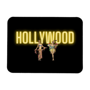 Neon Hollywood & Vintage-Schönheiten Magnet