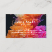 Neon Hoodie artist Smoke Vape Shop Business Card Visitenkarte (Rückseite)