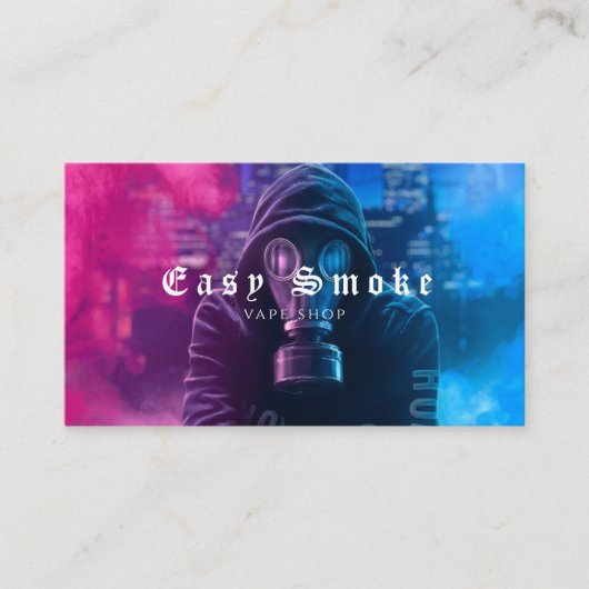 Neon Hoodie artist Smoke Vape Shop Business Card Visitenkarte (Vorderseite)