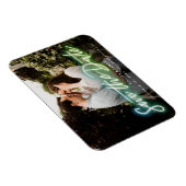 Neon Horizontal Foto Save the Date Magnet (Rechte Seite)