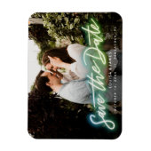 Neon Horizontal Foto Save the Date Magnet (Vertikal)