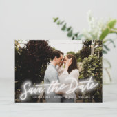 Neon Horizontales Foto Einladung (Stehend Vorderseite)