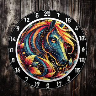 Neon Horse Gallop durch Paradies Dartscheibe