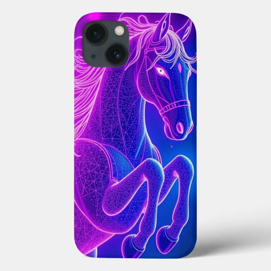 Neon Horse Kontur Grafik - Mobile Case-Mate iPhone Hülle (Rückseite)