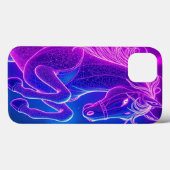 Neon Horse Kontur Grafik - Mobile Case-Mate iPhone Hülle (Rückseite (Horizontal))