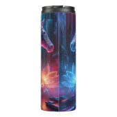 Neon Horse Lotus Cityscape Vision Thermosbecher (Rückseite)