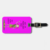 Neon HOT PINK Girl Scout JUNIOR | Benutzerdefinier Gepäckanhänger (Vorderseite horizontal)